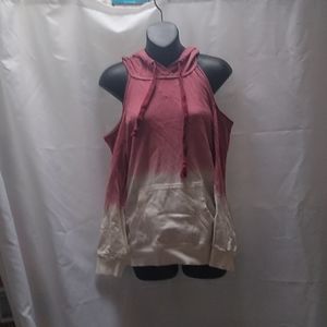 Venus ombre hoodie pink to white